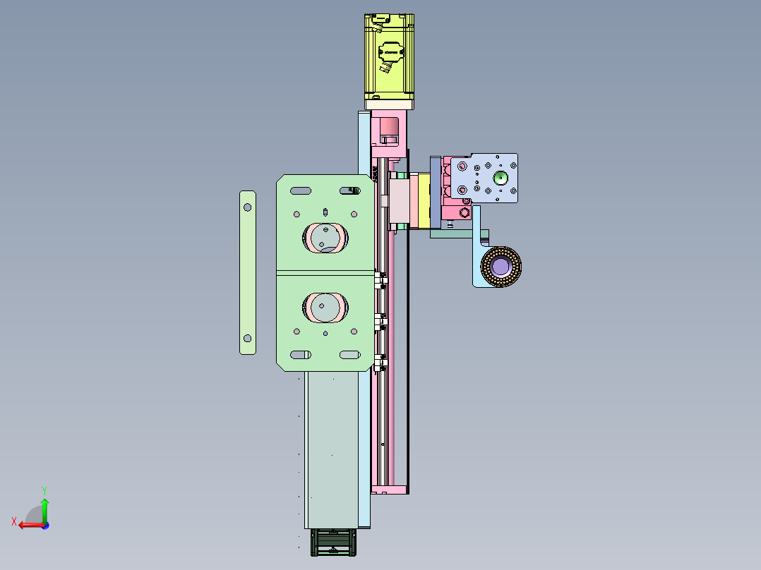 带视觉检测的搬运机构后视图