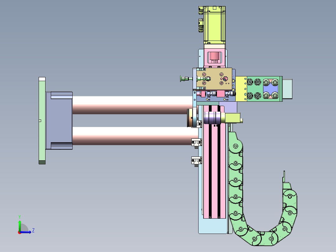 带视觉检测的搬运机构左视图