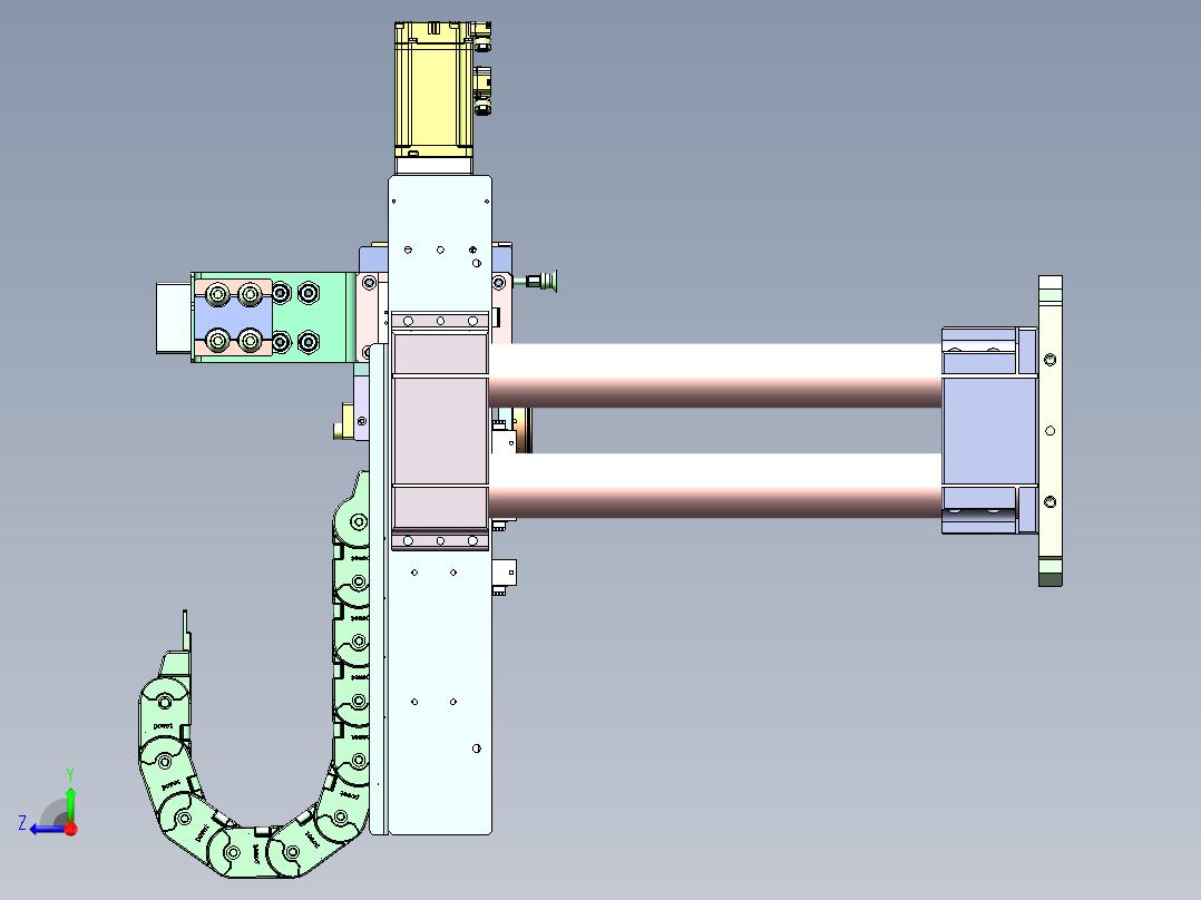 带视觉检测的搬运机构右视图