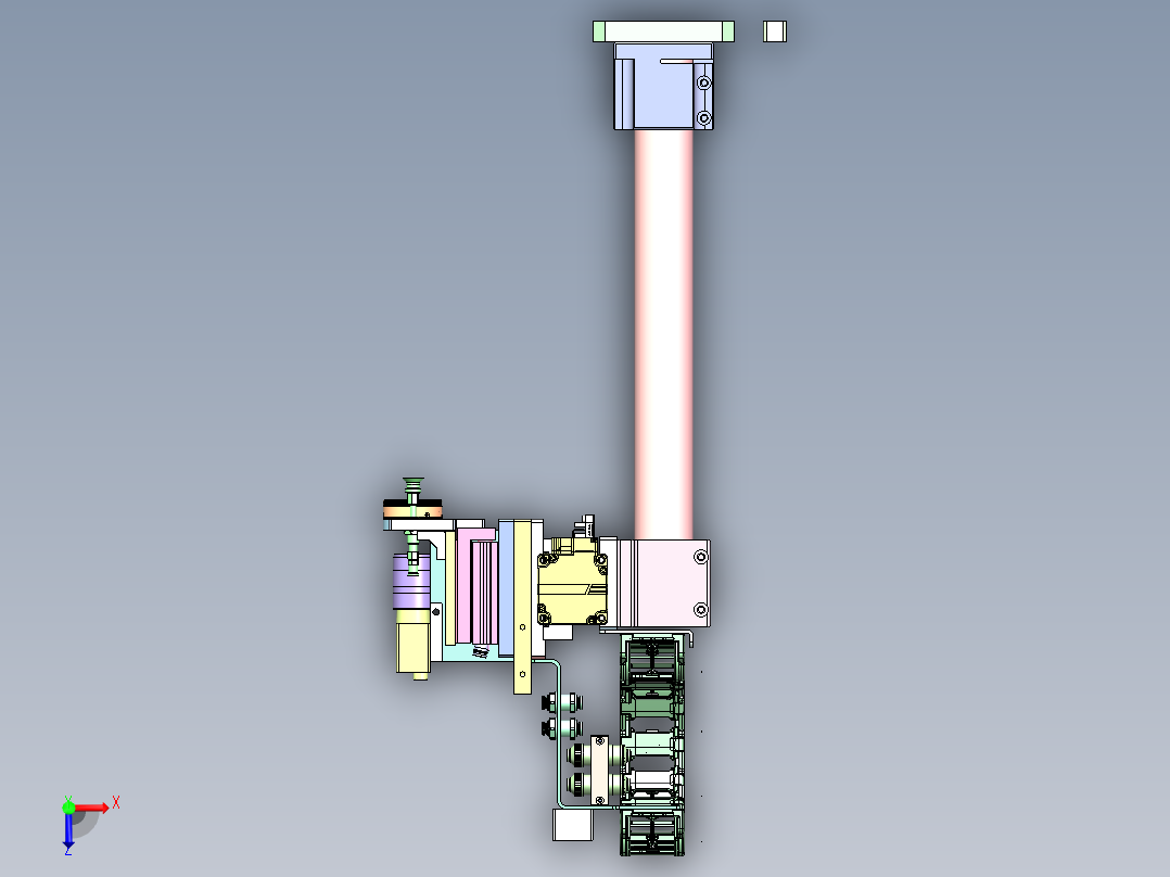 带视觉检测的搬运机构俯视图