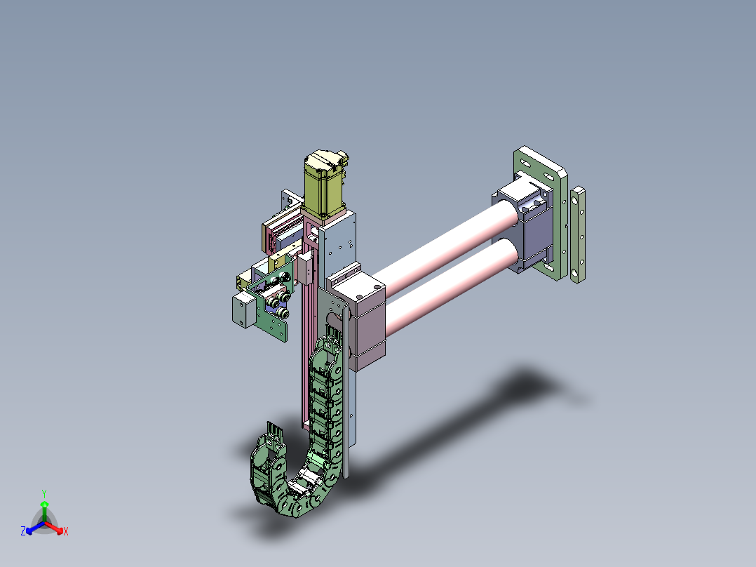 带视觉检测的搬运机构正等轴测图