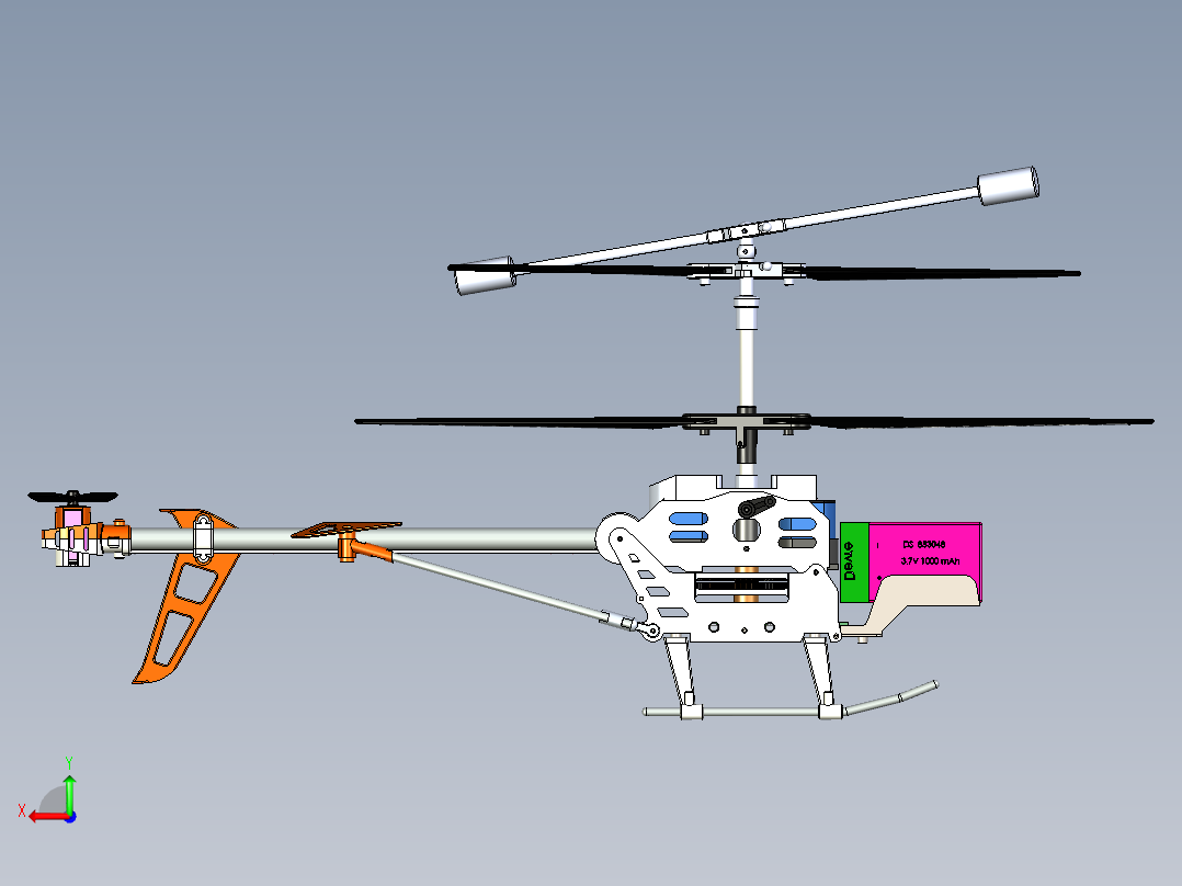 B2004807-遥控直升机后视图