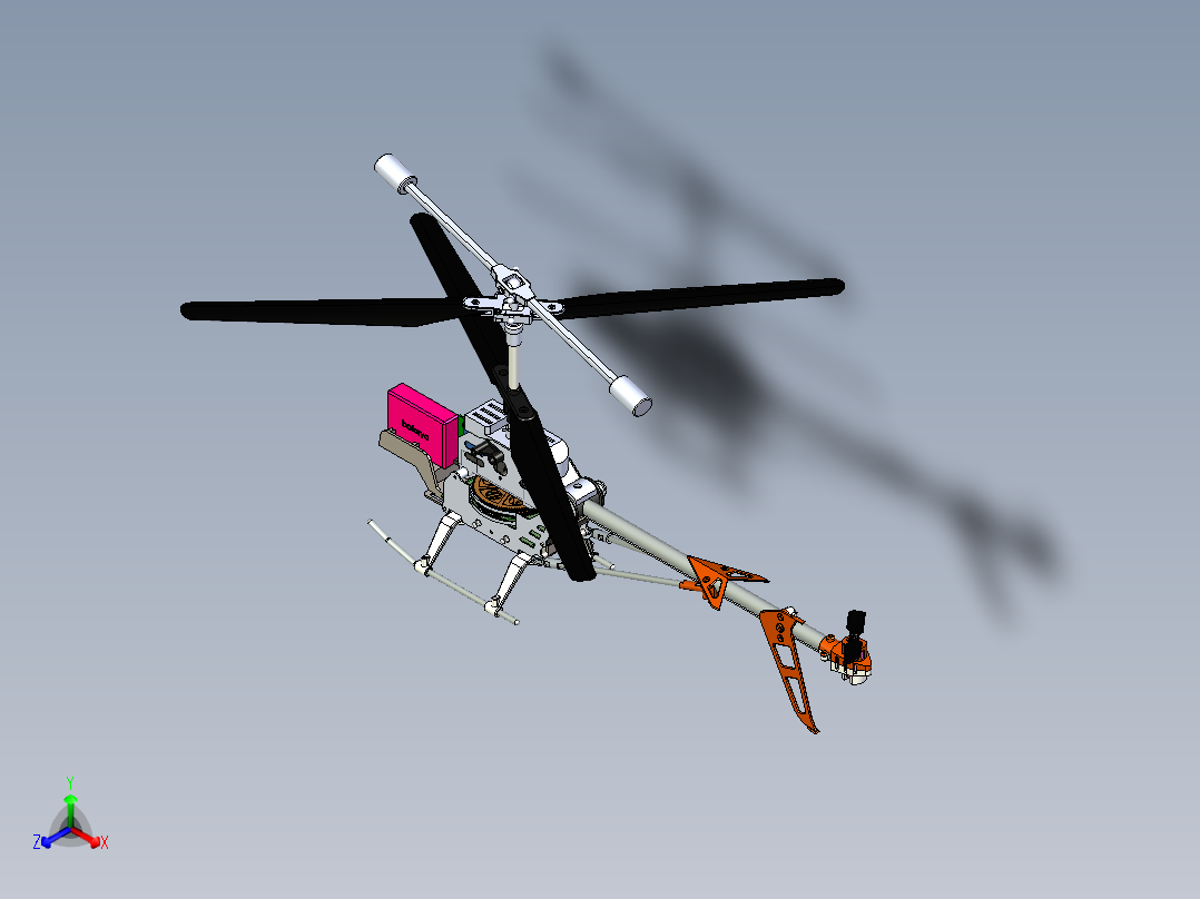 B2004807-遥控直升机正等轴测图