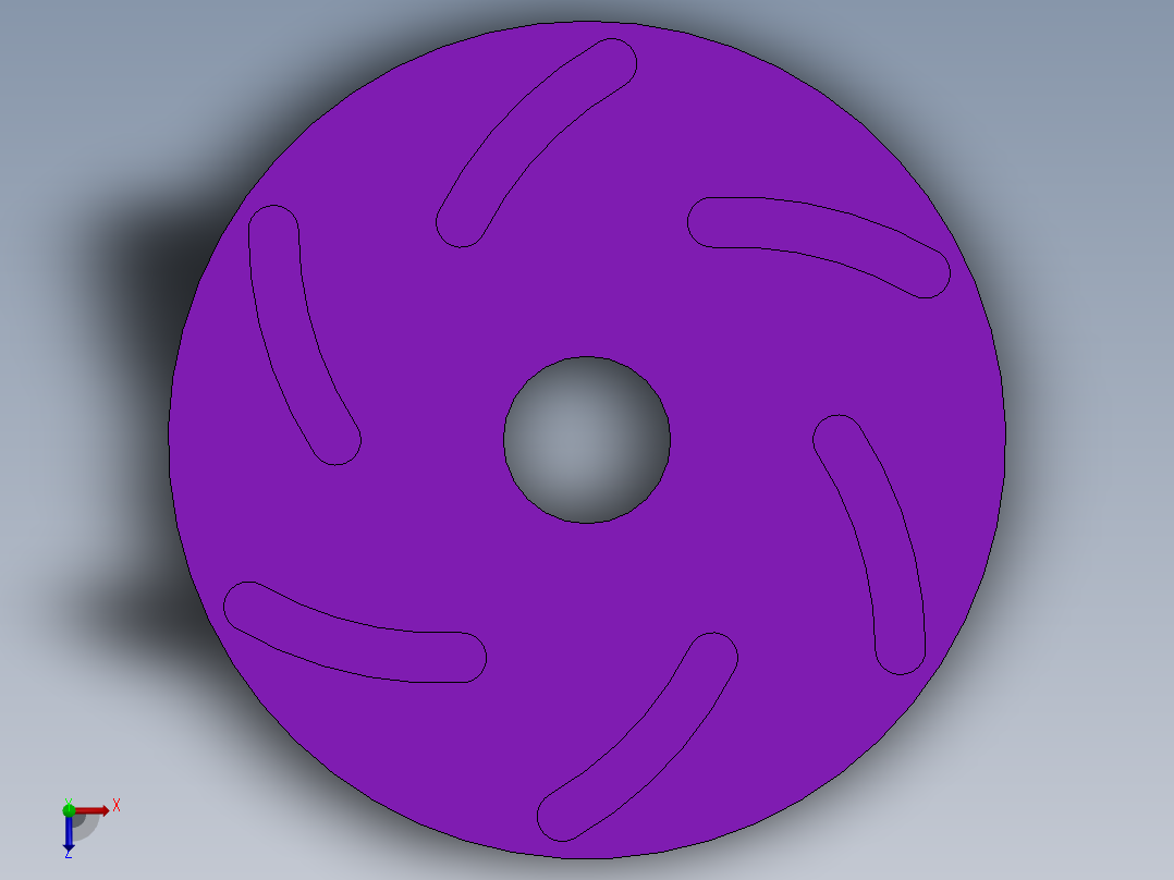 塑料叶轮俯视图