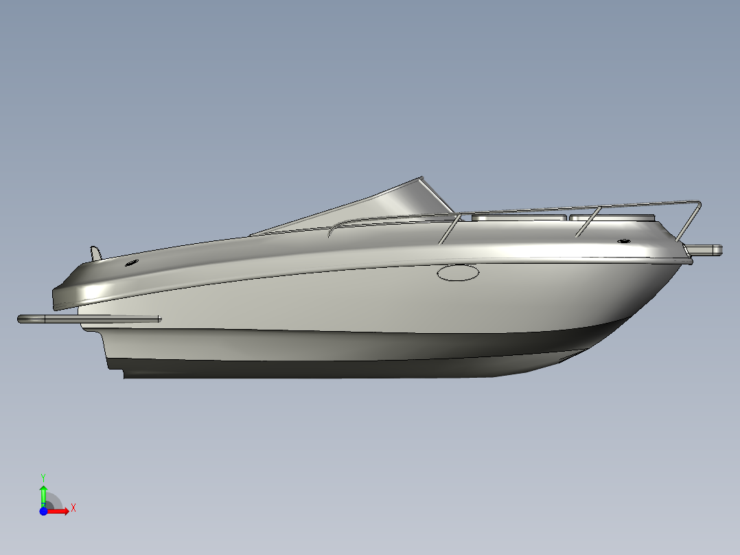 游艇 （有人驾驶）前视图