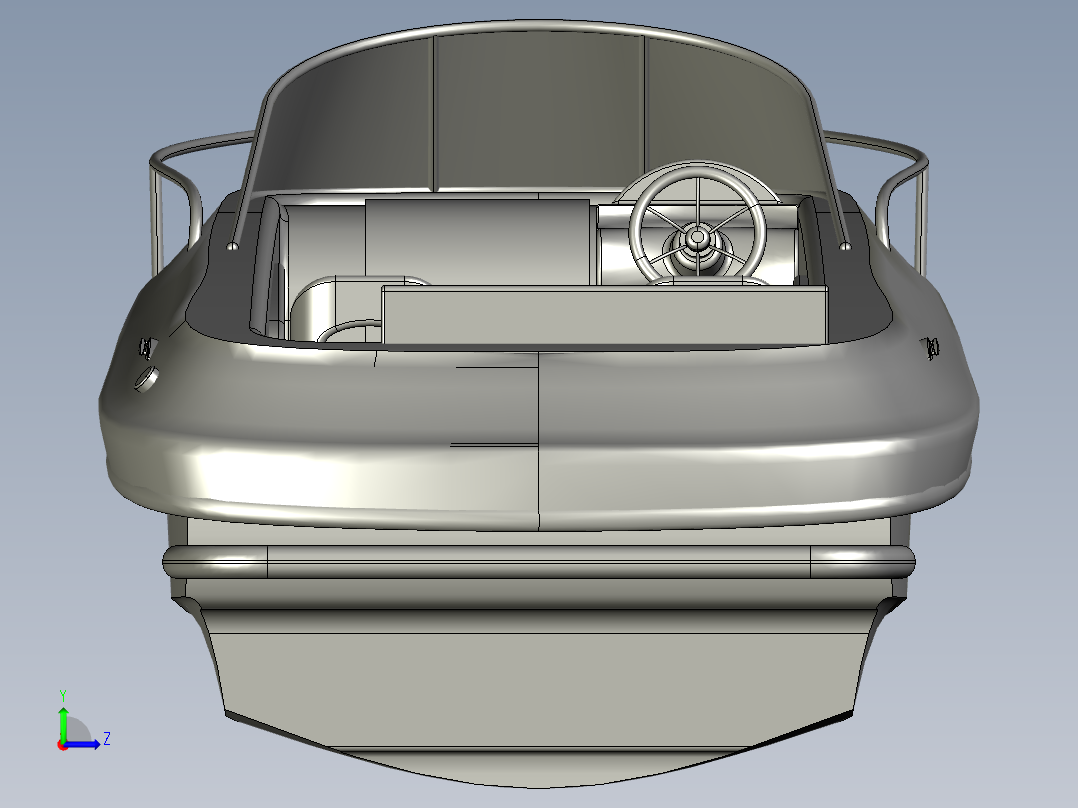 游艇 （有人驾驶）左视图