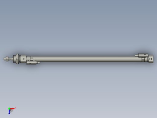 X轴气缸MI12x250SU_0_+_CS1-M-2_俯视缩略图
