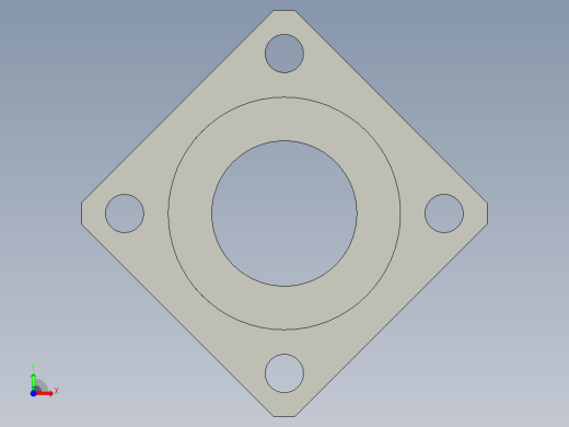 YIHEDAGBF12-D25厚壁法兰型导向轴支座-A8前视缩略图