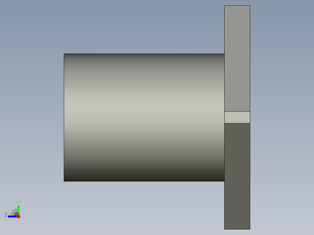 YIHEDAGBF12-D25厚壁法兰型导向轴支座-A8右视图