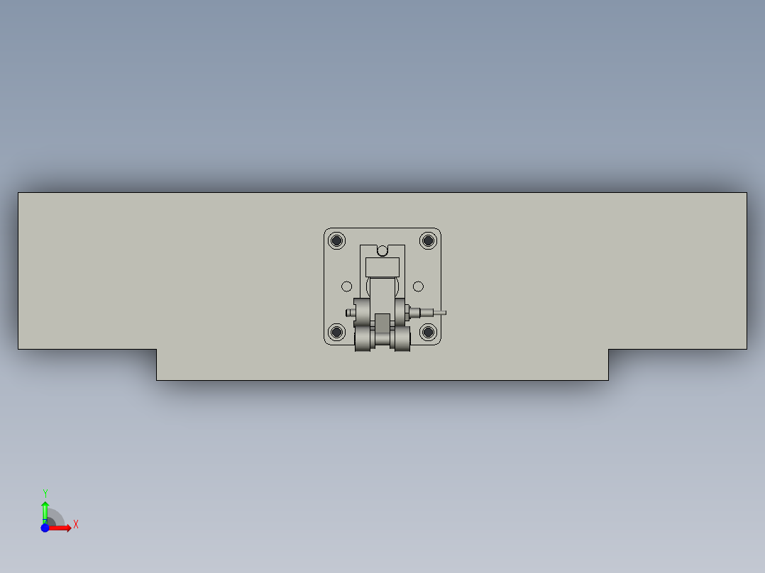 新能源汽车电池包加工生产线设计-连续焊-流水线-阻挡气缸安装前视图