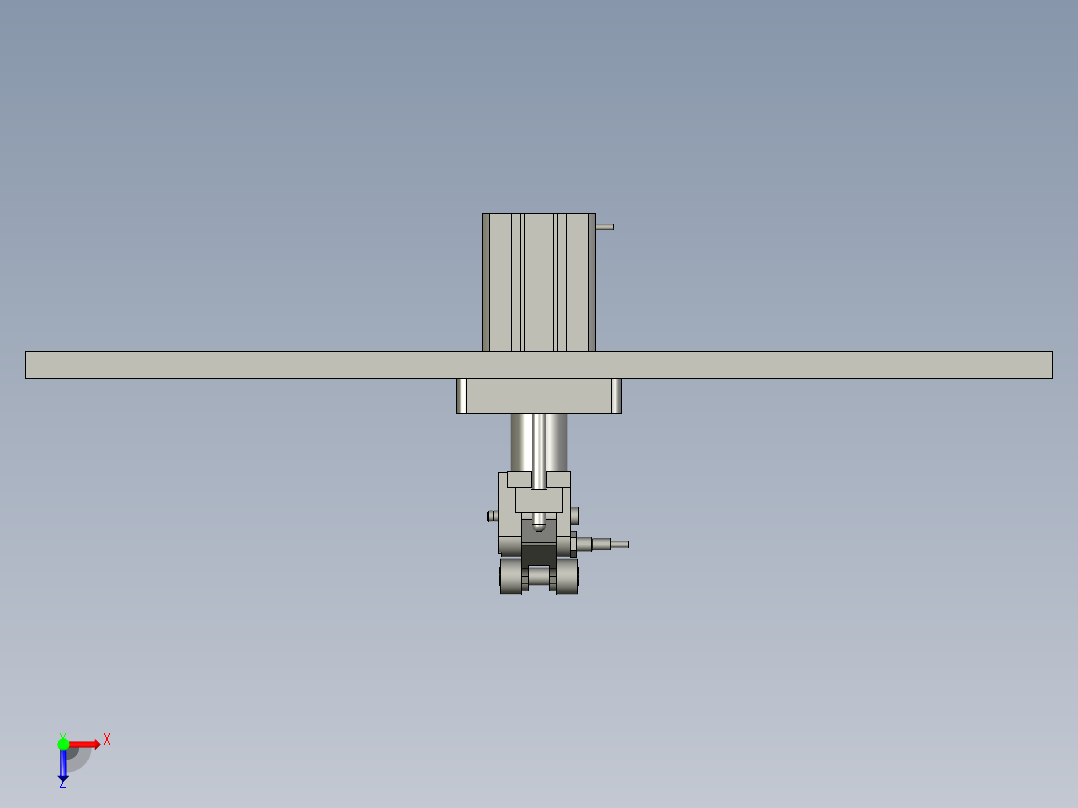 新能源汽车电池包加工生产线设计-连续焊-流水线-阻挡气缸安装俯视图