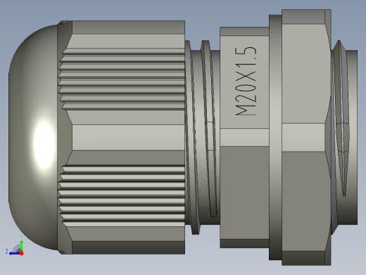 电缆防水接头M20x15右视缩略图