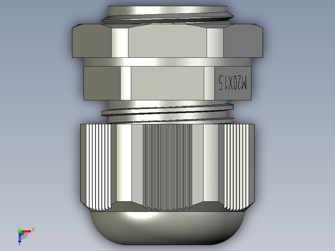 电缆防水接头M20x15俯视图