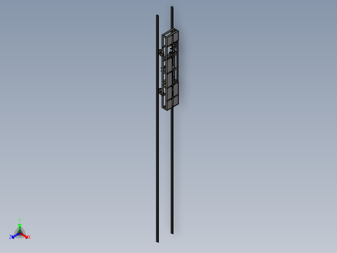 轨道小车驱动系统正等轴测图