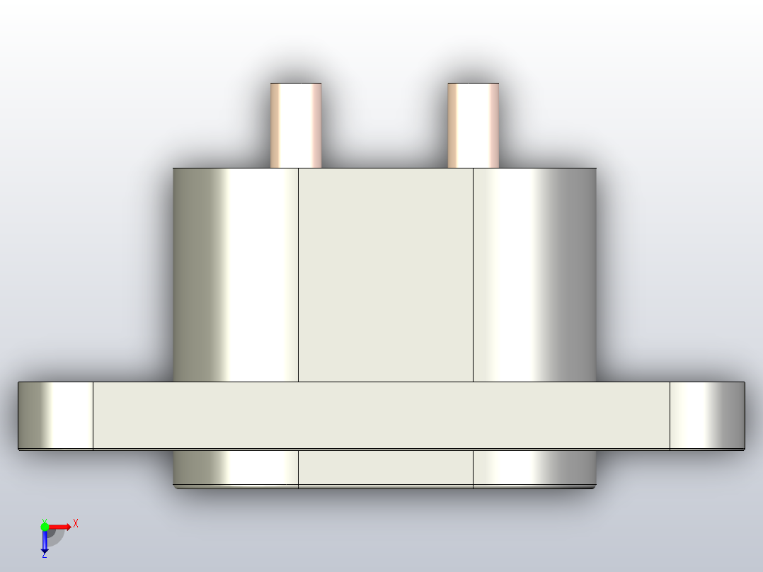 交流电源插座2.5安(AC-006A)俯视图