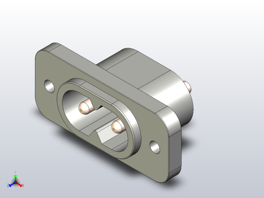 交流电源插座2.5安(AC-006A)正等轴测缩略图
