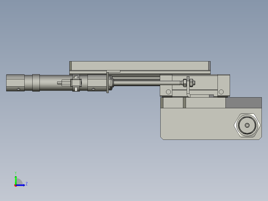 GDYK1B-01-05缓冲器升降装置反侧左视图