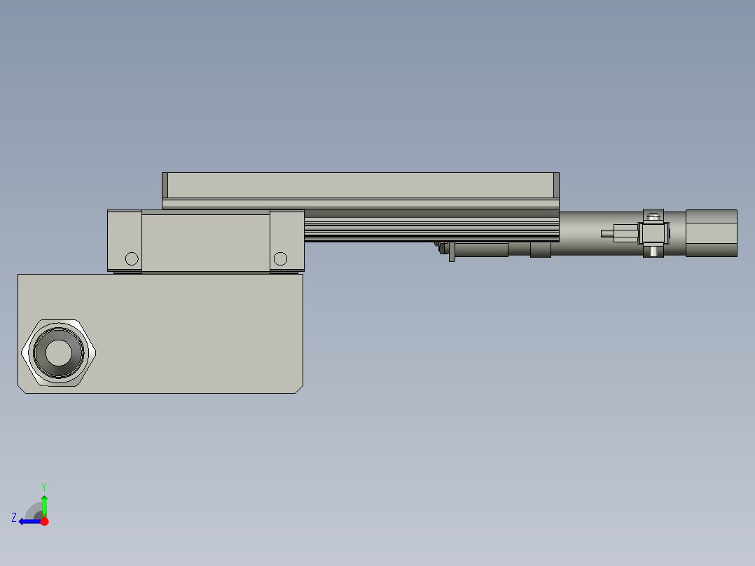 GDYK1B-01-05缓冲器升降装置反侧右视图