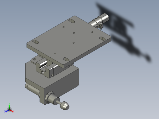 GDYK1B-01-05缓冲器升降装置反侧正等轴测缩略图