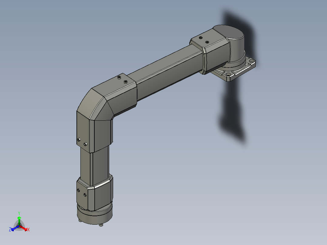 人机界面悬臂AEG01-4460-3_YHD000怡和达正等轴测图