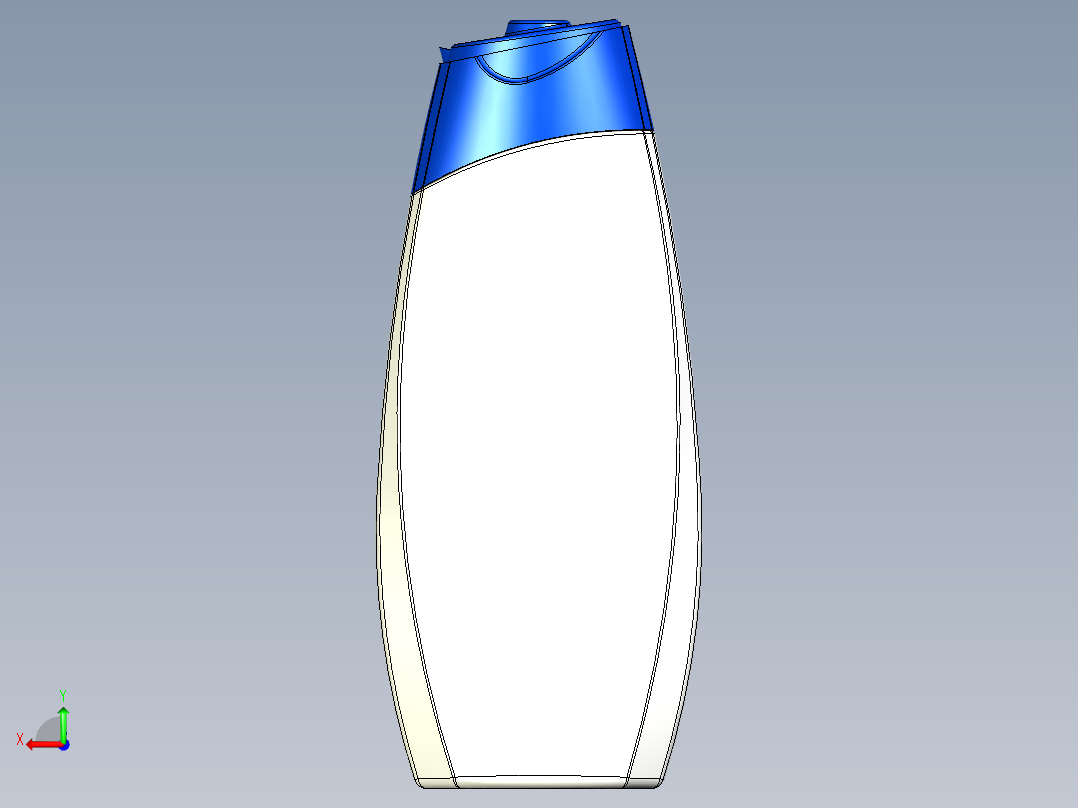 翻盖式洗发水瓶设计后视图