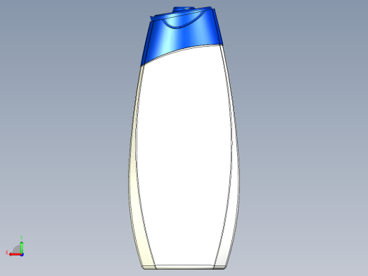 翻盖式洗发水瓶设计后视缩略图