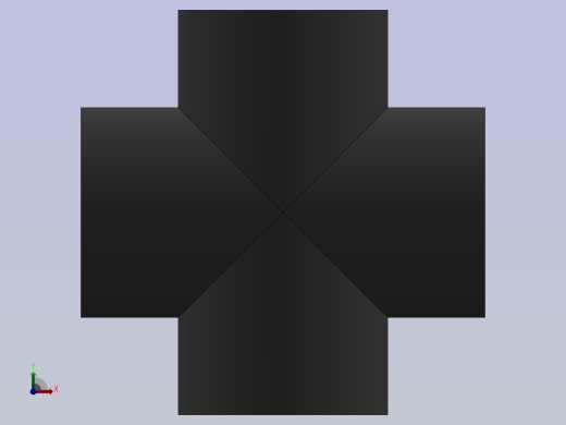 Cross DN32 PN10 U-PVC前视缩略图