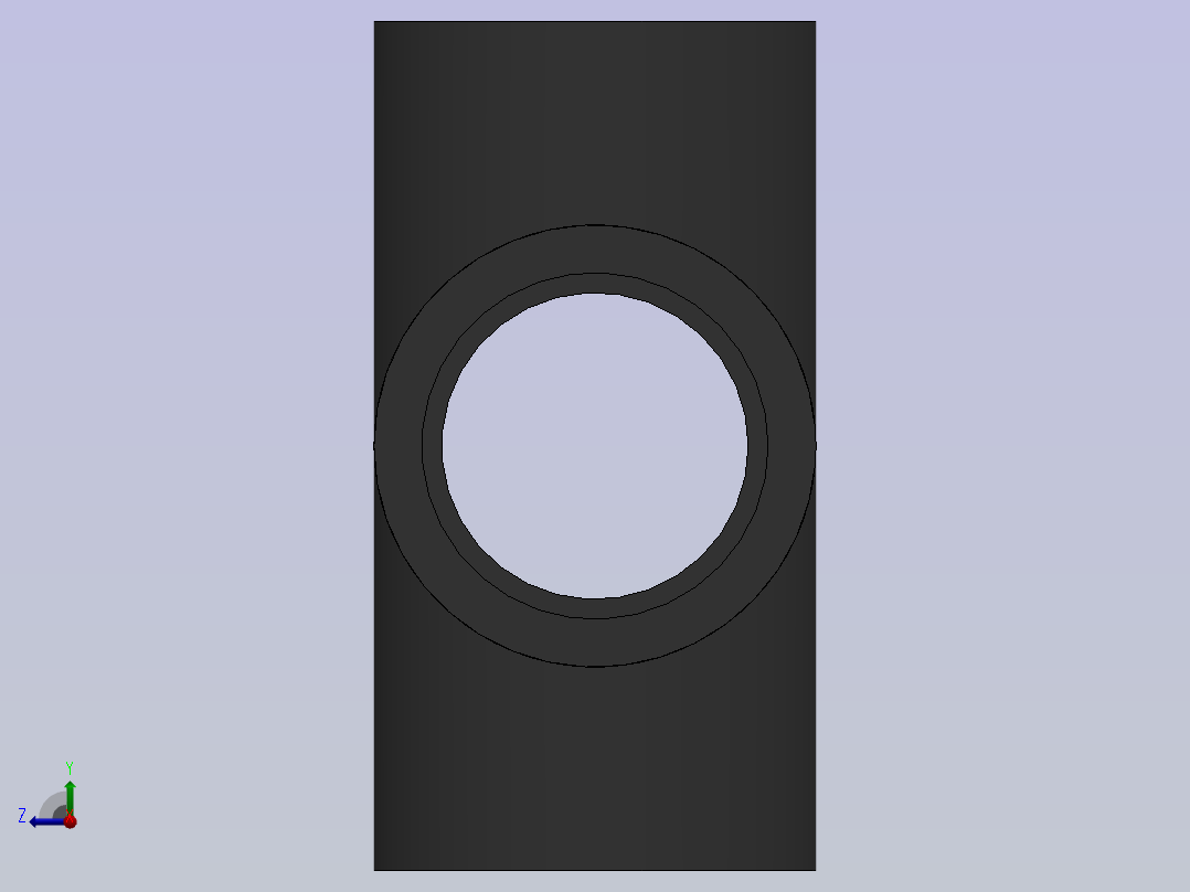Cross DN32 PN10 U-PVC右视图