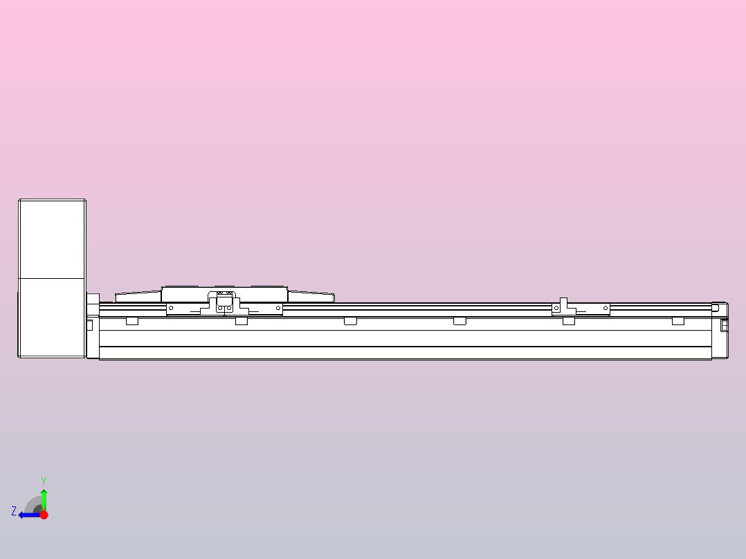 机器人皮带驱动直线轴TPA-GCB-120-P70-L300-RU-M20-N3右视图