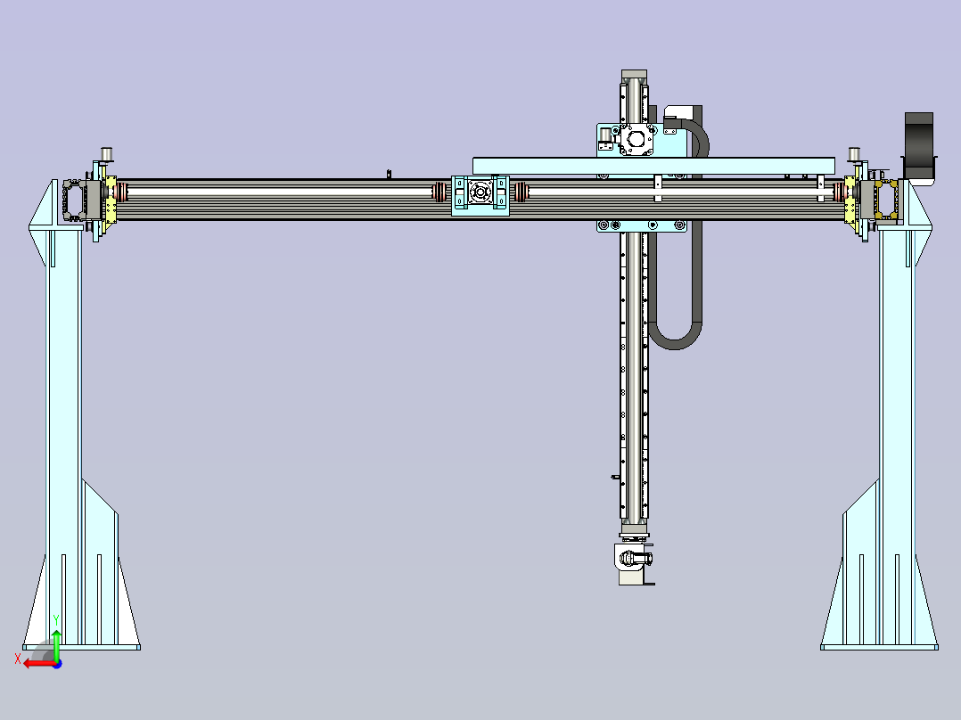 龙门坐标桁架机械手后视图