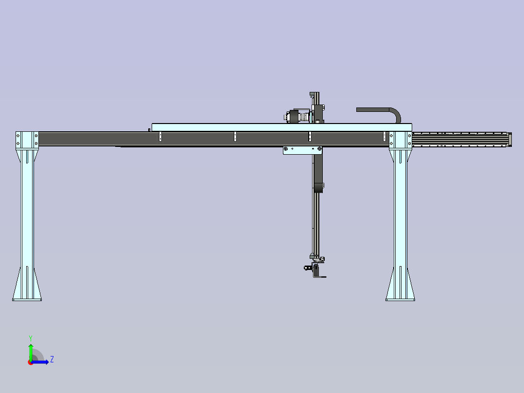 龙门坐标桁架机械手左视图