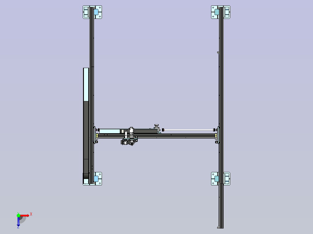 龙门坐标桁架机械手俯视图