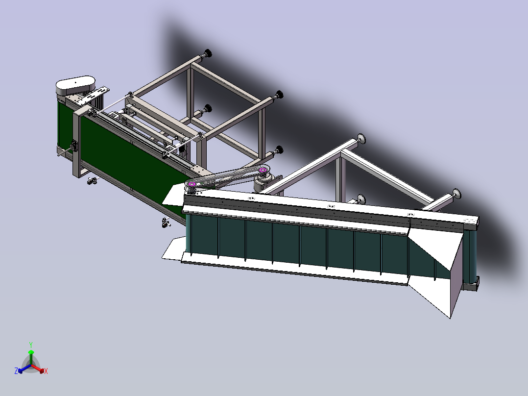 爬坡上料称重设备 sw24正等轴测图