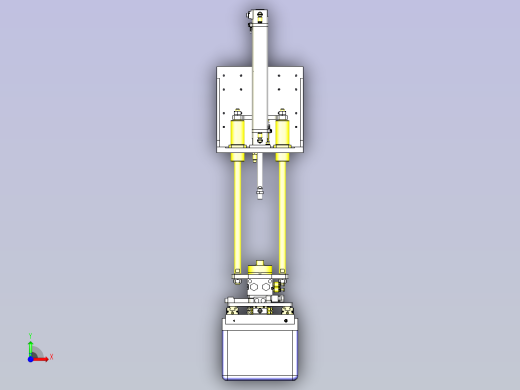 一款中大型工件的夹紧机构3D图前视缩略图