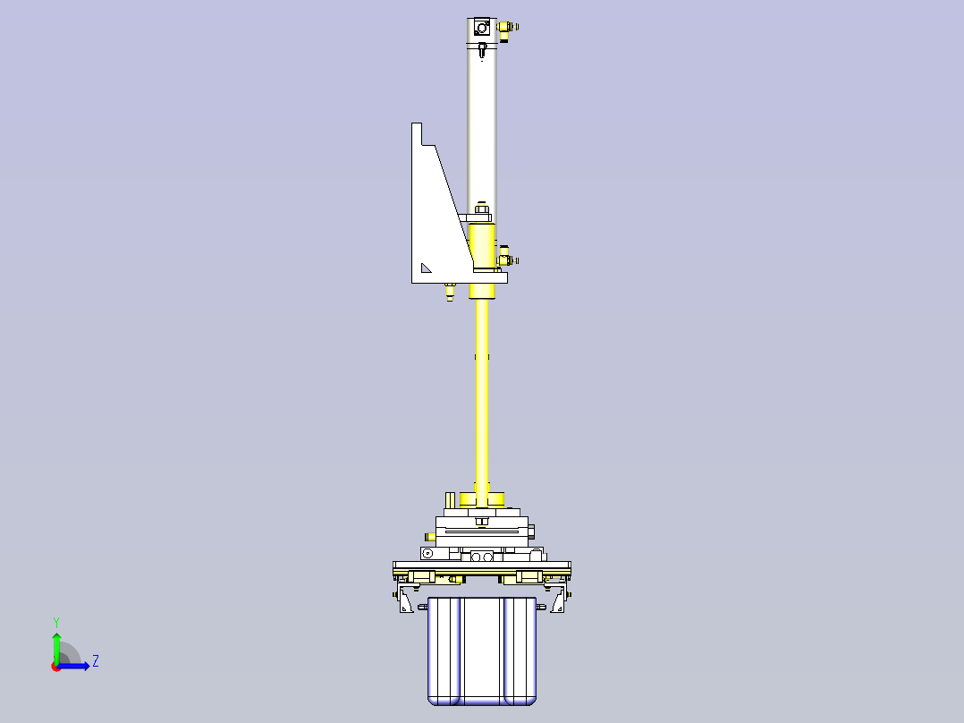 一款中大型工件的夹紧机构3D图左视图