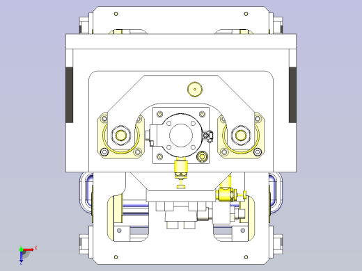 一款中大型工件的夹紧机构3D图俯视缩略图