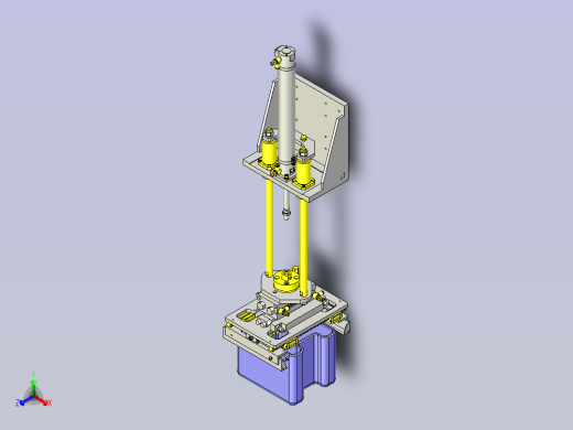 一款中大型工件的夹紧机构3D图正等轴测缩略图