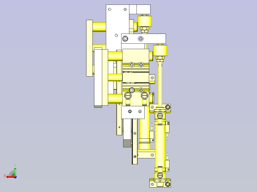 一款腔门开闭机构3D模型后视缩略图
