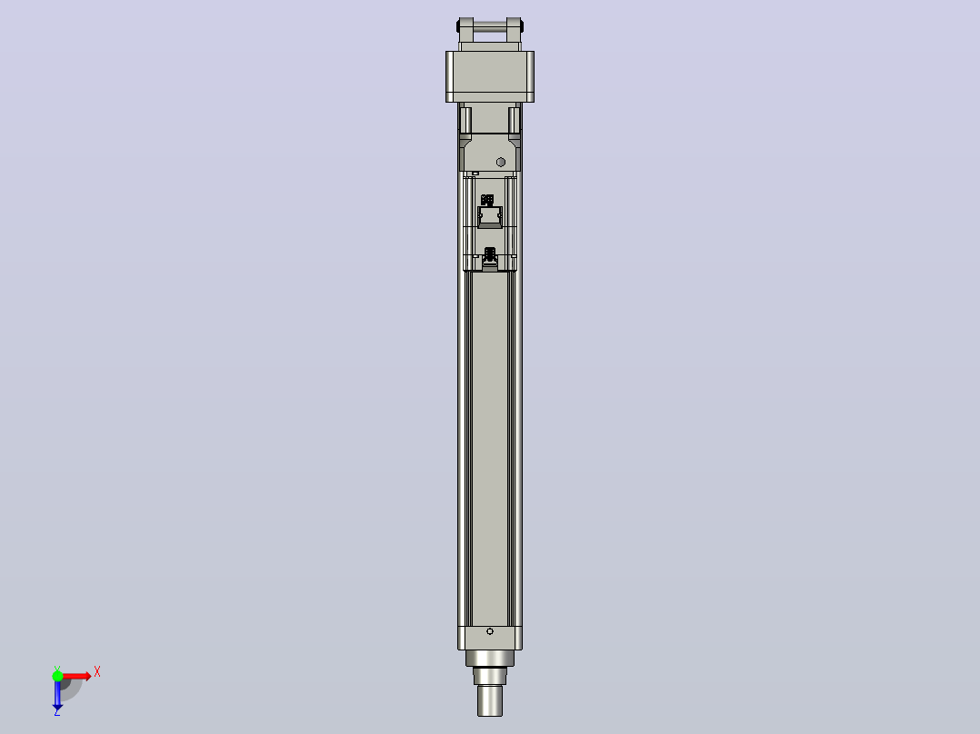 轻载电动缸TPA-ESR80-2510C-L600-MR-CB-W-P75-JX-C3俯视图