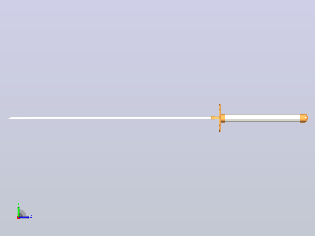 武士刀3d模型 左视图