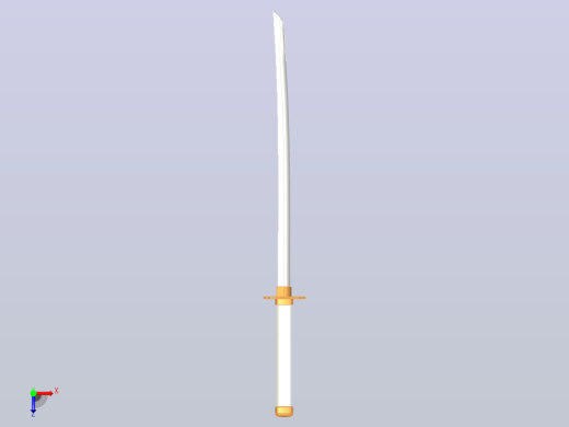 武士刀3d模型 俯视缩略图