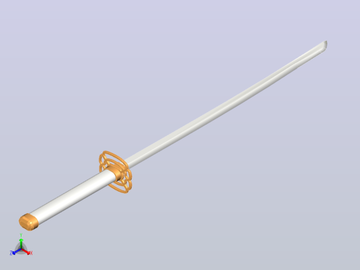 武士刀3d模型 正等轴测缩略图