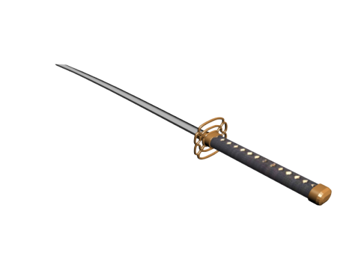 武士刀3d模型 缩略图