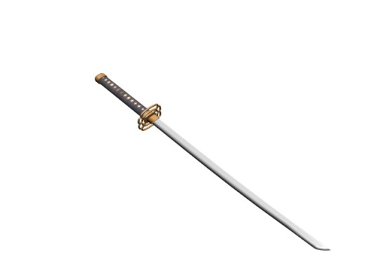 武士刀3d模型 缩略图