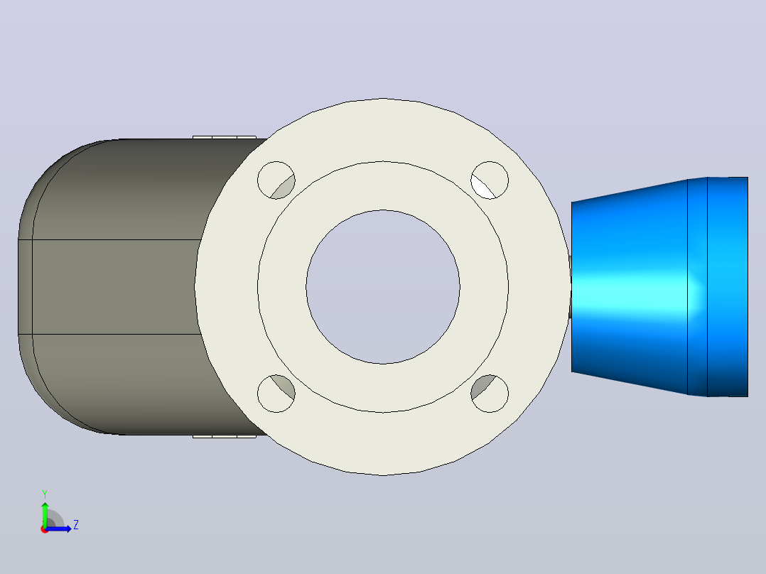 F300H - 3 hastellow型微动流量传感器左视图