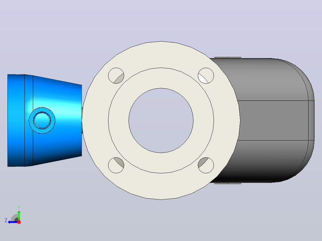 F300H - 3 hastellow型微动流量传感器右视图