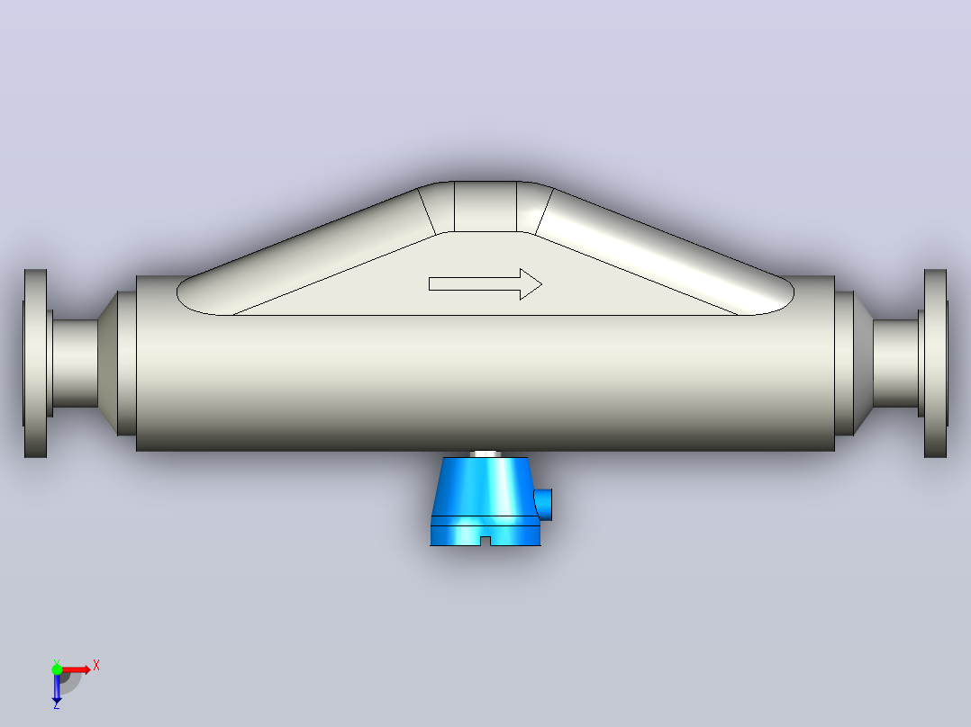 F300H - 3 hastellow型微动流量传感器俯视图