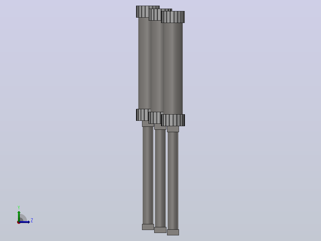 液压缸，喷油器左视图