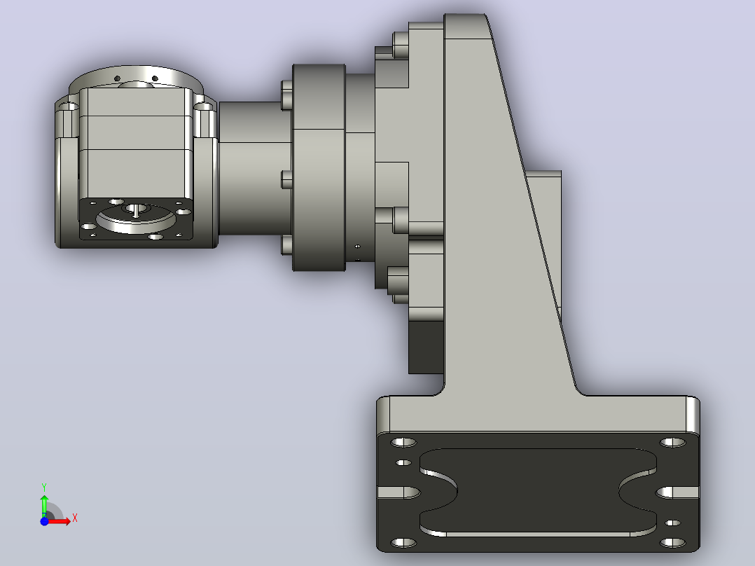 微型旋转轴XR85-60-10-M1（座子加销孔-短款58.5mm）标准款(1)前视图