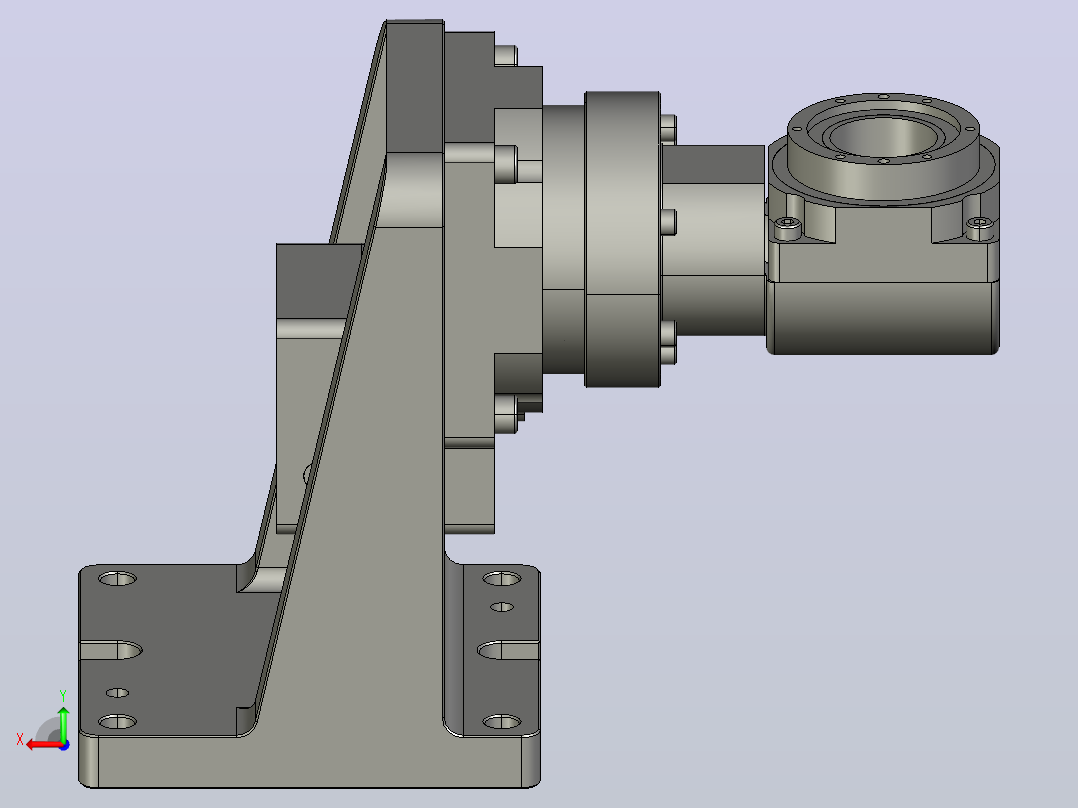 微型旋转轴XR85-60-10-M1（座子加销孔-短款58.5mm）标准款(1)后视图